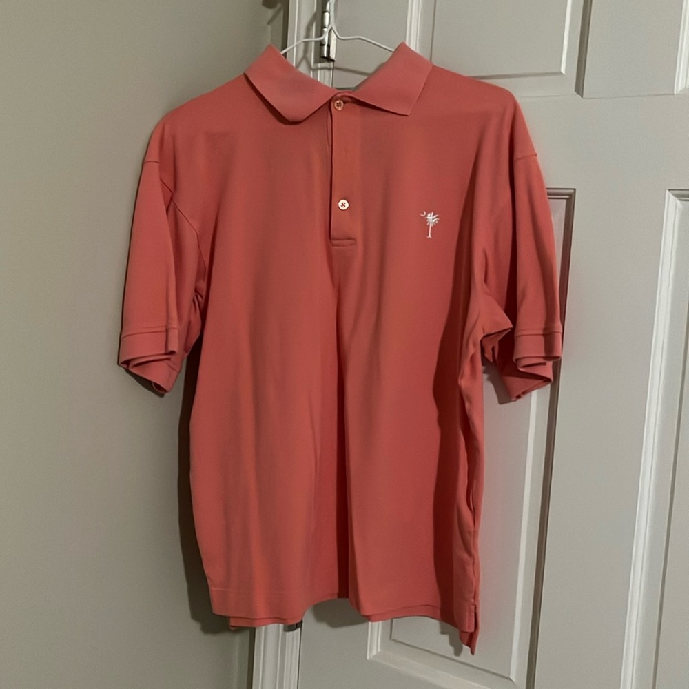 Palmetto Moon small coral polo